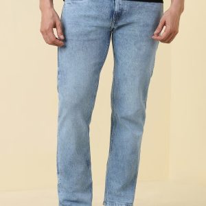 Men Blue Light Wash Jeans